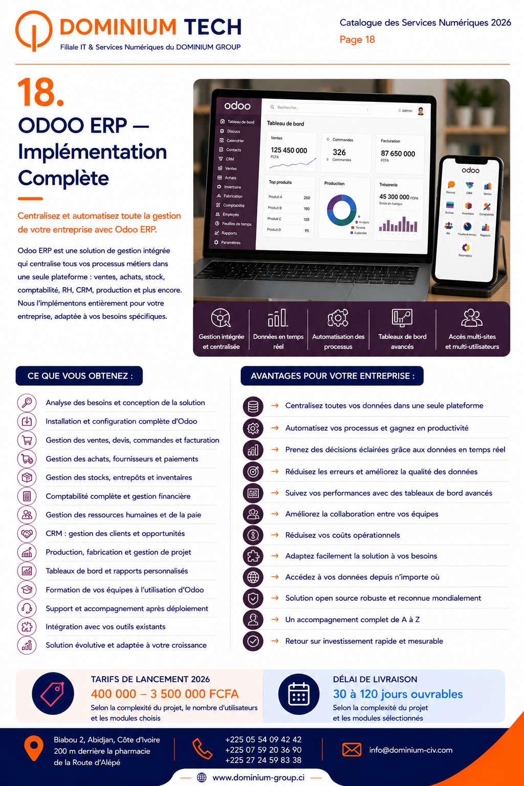 ODOO ERP – Implémentation Complète