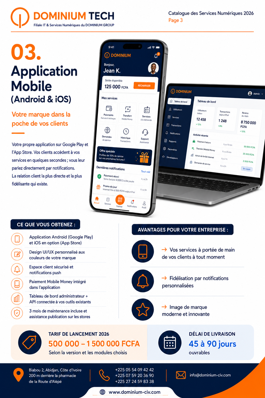 Application Mobile (Android & iOS)