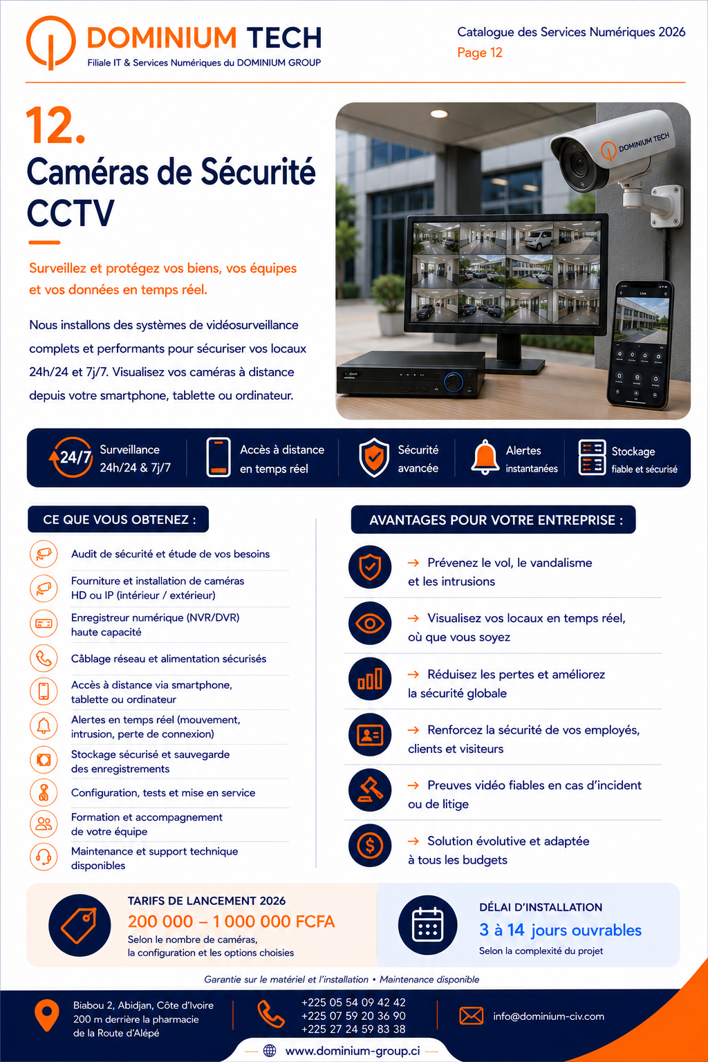 Caméras de Sécurité CCTV