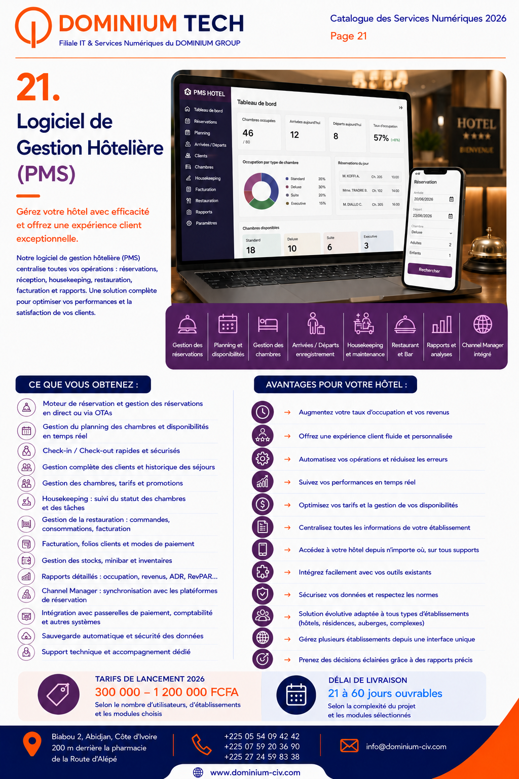 Logiciel de Gestion Hôtelière (PMS)